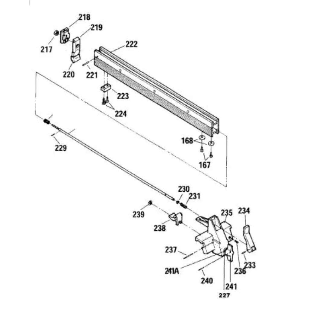 MARK V 505 / 510 Fence Service Parts exploded diagram